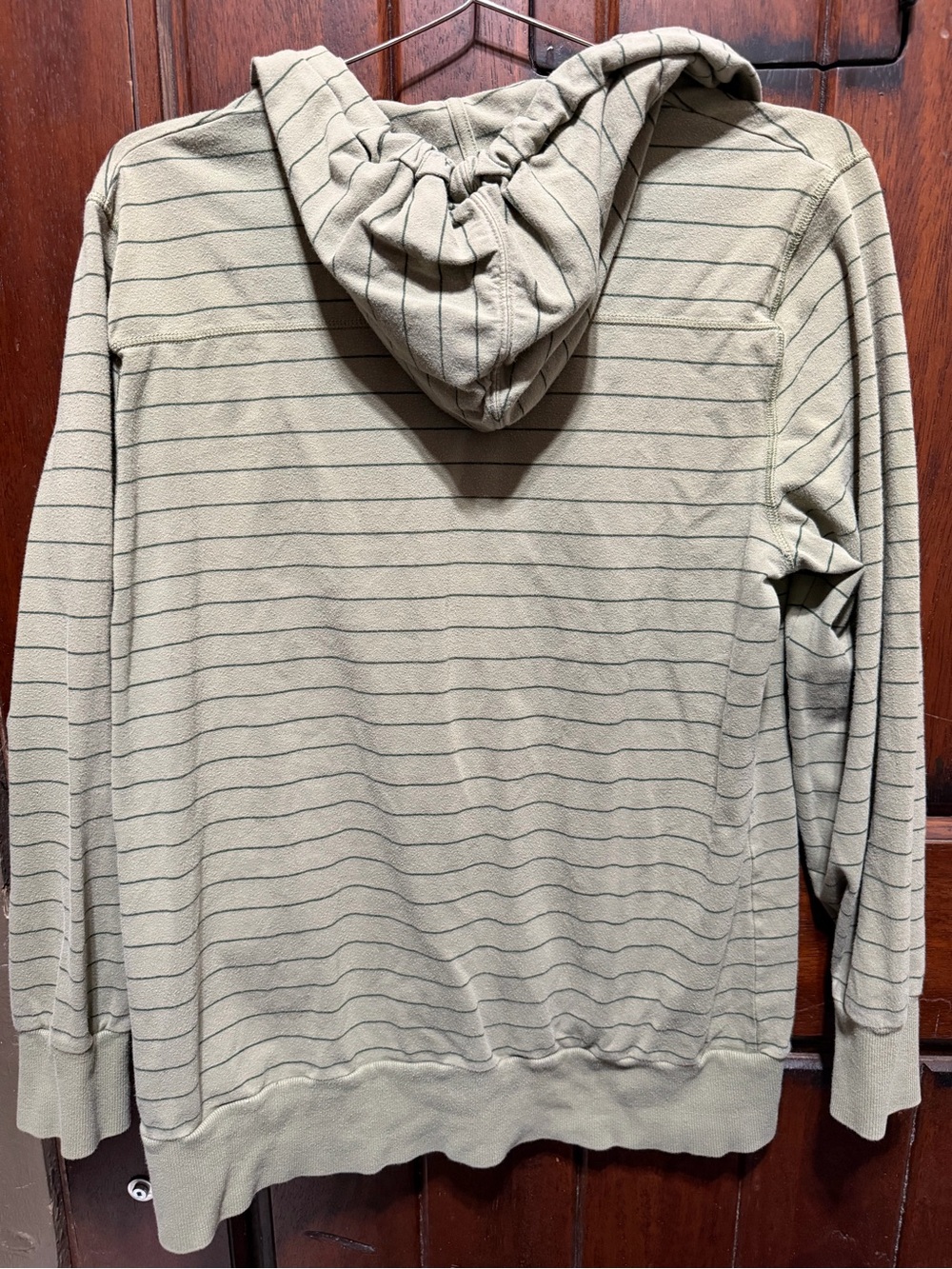 Vintage The North Face Sage Green Striped Hooded Pullover - Picture 4 of 4